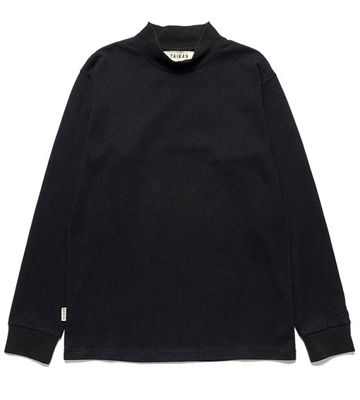 Taikan Mock Neck Jersey Crewneck Black