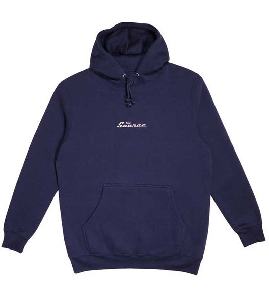 The Source Heavyweight Embroidered Word Hooded Sweatshirt Navy/White