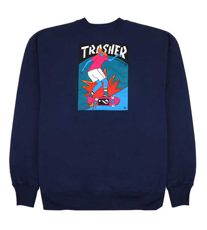 Thrasher Hurricane Crewneck - Navy