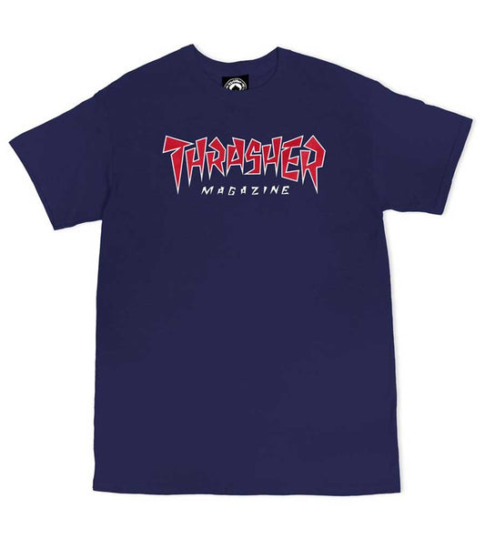 Thrasher Jagged Logo T-Shirt Navy