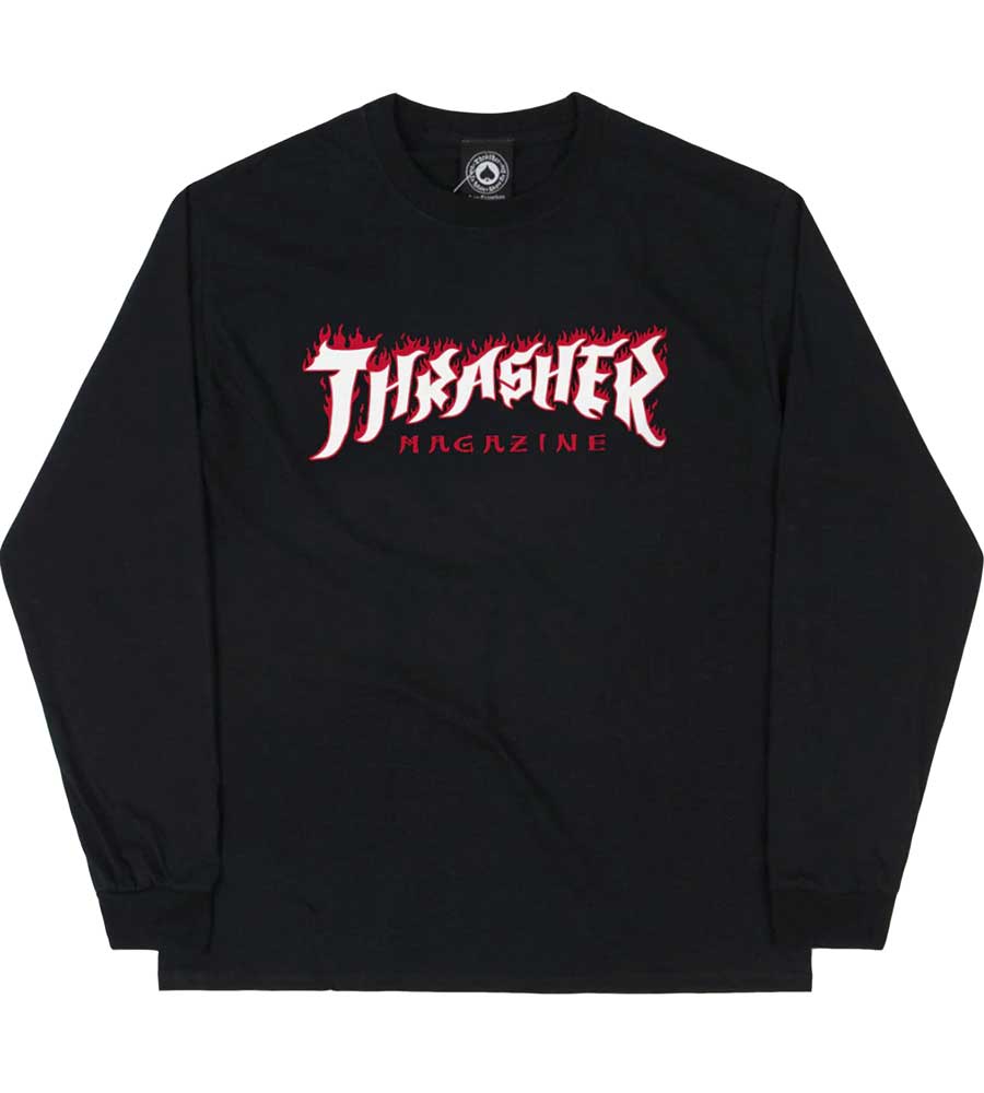Thrasher Possessed Logo Long Sleeve T-Shirt Black