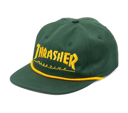 Thrasher Rope Snapback Cap Green/Yellow