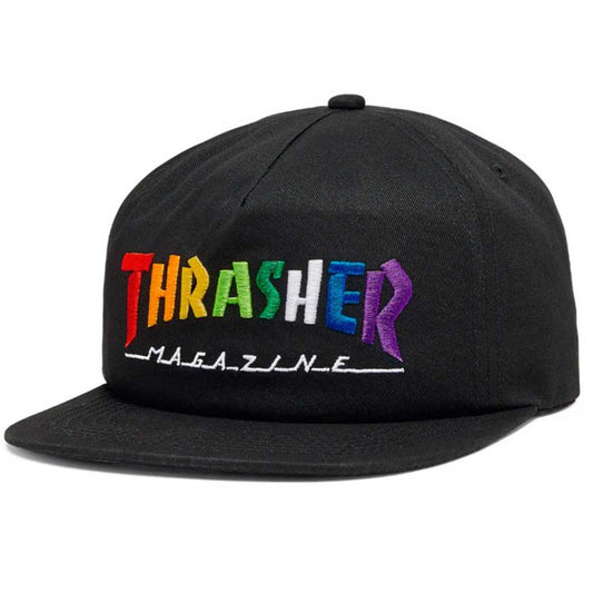 Thrasher Rainbow Mag Snapback Cap Black