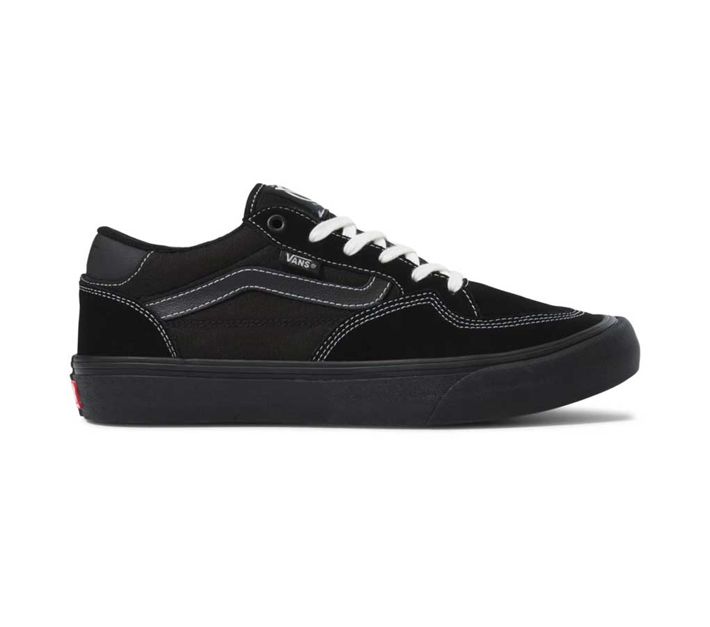 Black vans with white stitching sale