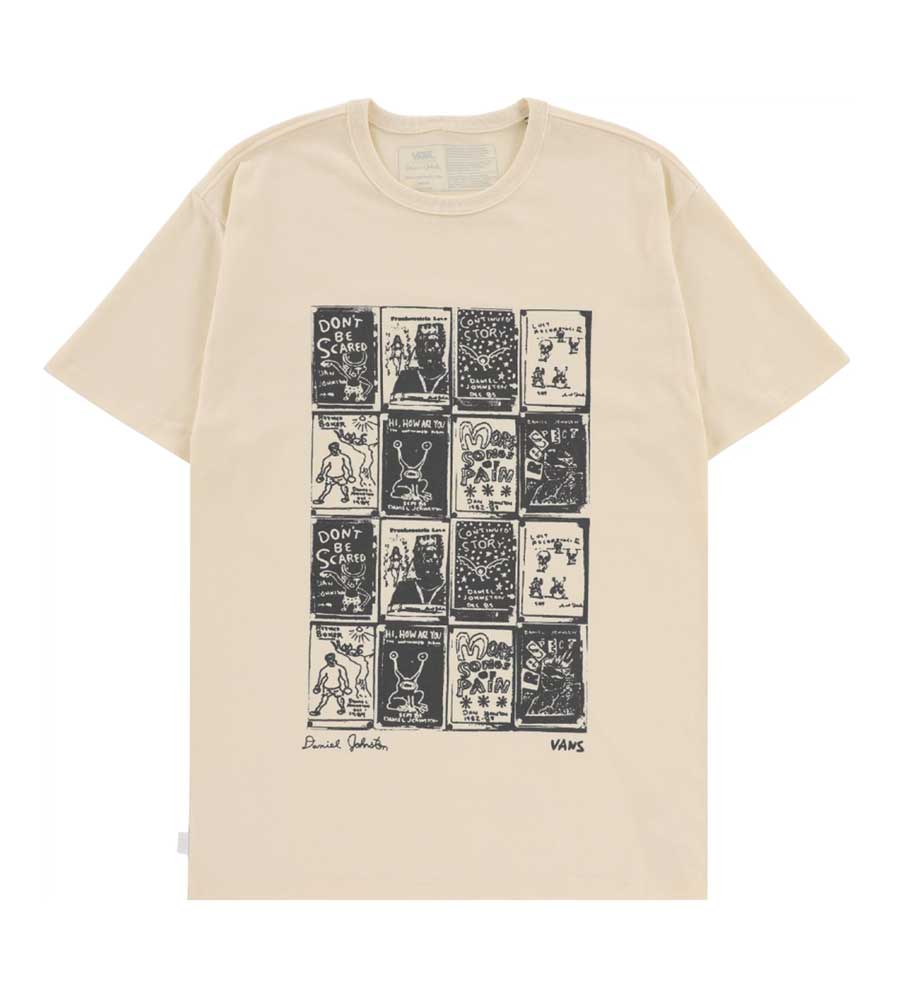 Vans X Daniel Johnston Checkerboard T-Shirt - Antique White