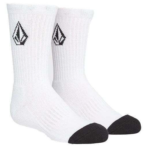 Volcom Kids’ Full Stone Sock 3-Pack White