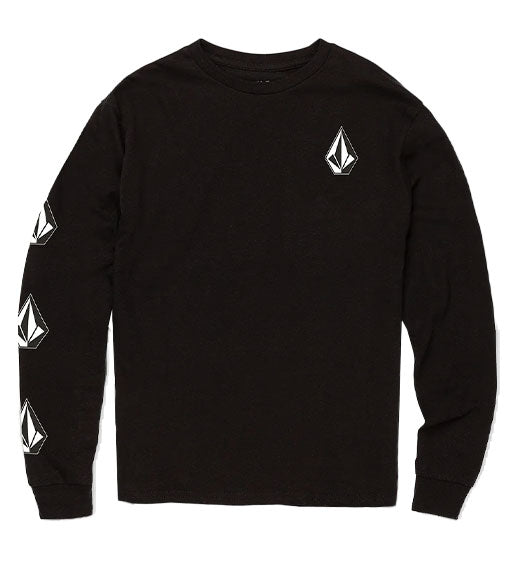 Volcom Kids' Youth Iconic Stone Long Sleeve Black