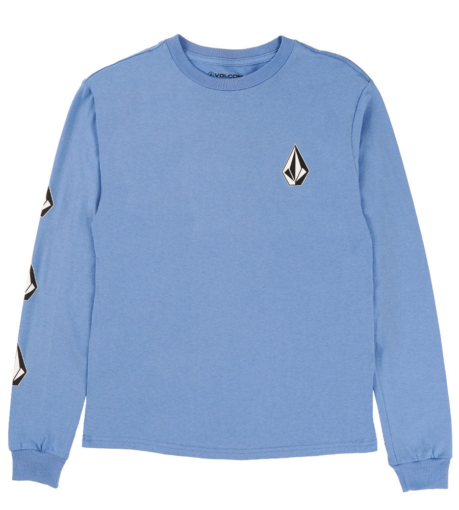 Volcom Kids' Iconic Stone Long Sleeve T-Shirt - Marina Blue