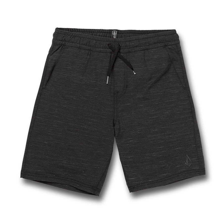 Volcom Kids' Youth Understoned Elastic Waist Hybrid Short Black