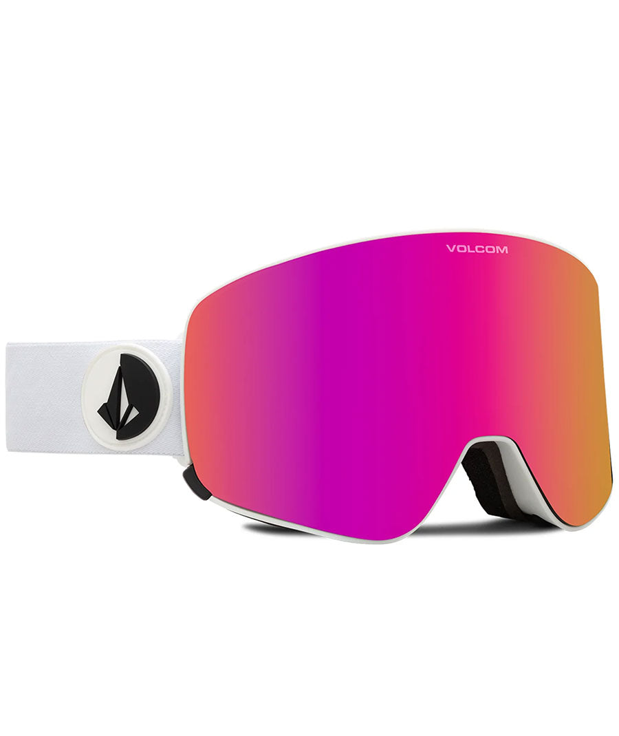Volcom Odyssey Goggle Matte White/Pink Chrome + Bonus Lens 2023