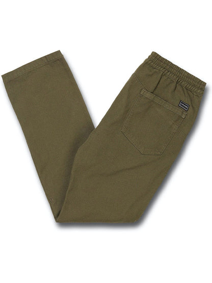 Volcom Rainer Elastic Waist Pant - Military Green