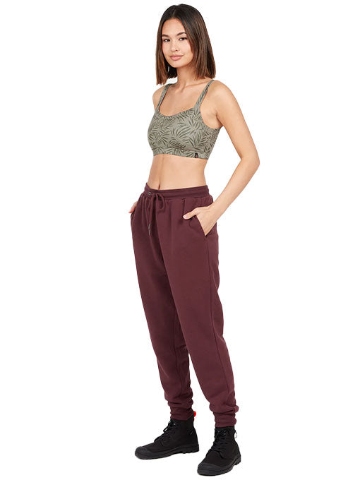 Volcom Women's Stone Stackd Jogger Burgundy