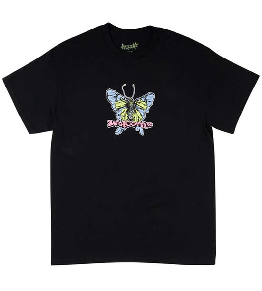 Welcome Butterfly Basic T-Shirt - Black