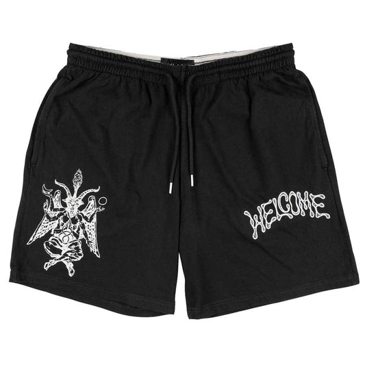 Welcome Excess Garment Dyed Jersey Short - Black