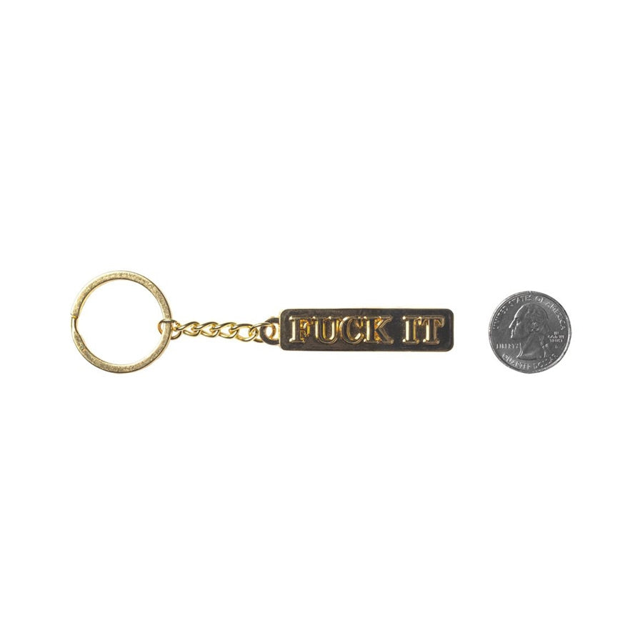 HUF Fuck It Keychain Gold