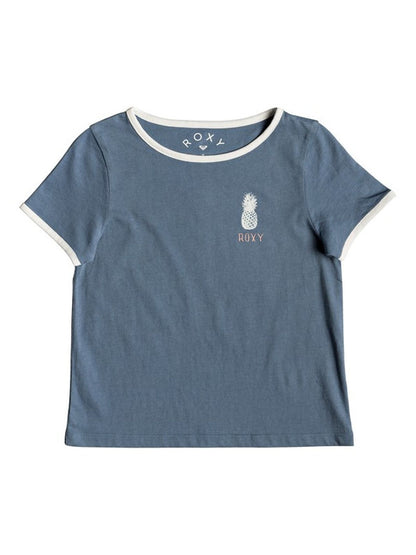 Roxy Tots Times Up Tee Blue Mirage
