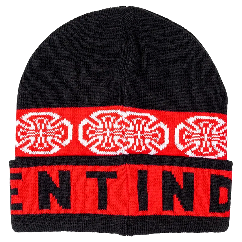 Independent Woven Crosses Beanie Black/Red/White