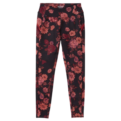 Burton Women's Luxemore Legging True Black Heather Wildflowers